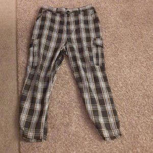 Rue21 Plaid Wide Leg Cargo Pants